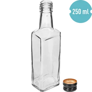 Butelka Receptura 250 ml, z czarną zakrętką, 1szt. – zdjęcie 2