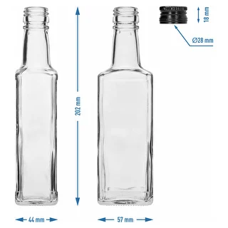 Butelka Receptura 250 ml, z czarną zakrętką, 1szt. – zdjęcie 6