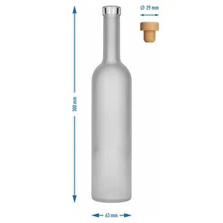 Butelka „Mrożona” 0,5 L z korkiem, 1 szt. – zdjęcie 5