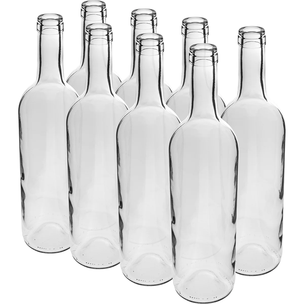 Butelka Biała na wino 0,75 L - zgrzewka 8 szt.