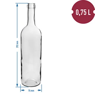 Butelka Biała na wino 0,75 L - zgrzewka 8 szt. – zdjęcie 3