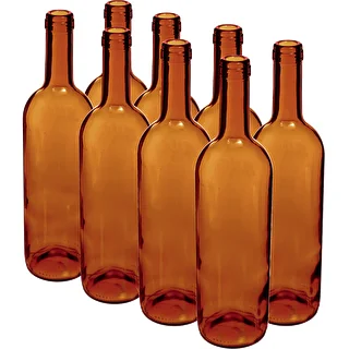 Butelka na wino 750 ml brązowa - zgrzewka 8szt.