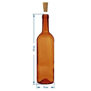 Butelka na wino 750 ml brązowa - zgrzewka 8szt. – zdjęcie 6