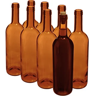 Butelka na wino 750 ml brązowa - zgrzewka 8szt. – zdjęcie 2