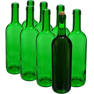 Butelka na wino 0,75 L zielona - zgrzewka 8 szt. – zdjęcie 2