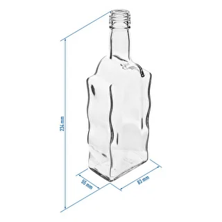 Butelka Klasztorna 500 ml, z zakrętką, biała - 6szt. – zdjęcie 4