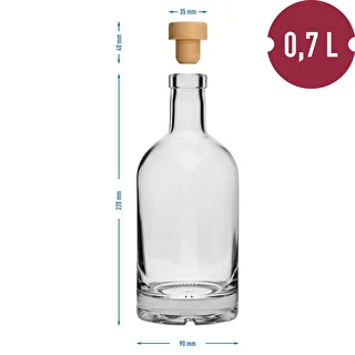 Butelka Miss Barku biała z korkiem, 700ml – zdjęcie 6