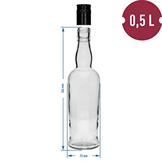 Butelka Kapitańska 500 ml z zakrętką -6szt – zdjęcie 5