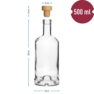 Butelka Gabinetowa 500 ml z korkiem – zdjęcie 6