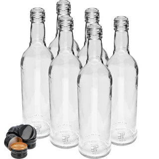 Butelka 500 ml Smukła, z zakrętką czarną, na wódkę, 6 szt. – zdjęcie 3