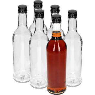 Butelka 500 ml Smukła, z zakrętką czarną, na wódkę, 6 szt. – zdjęcie 2