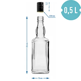 Butelka Daniels 500 ml z zakrętką, 1 szt. – zdjęcie 6
