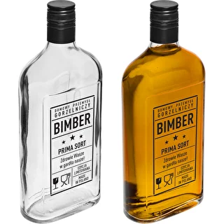 Butelka Piersiówka 500 ml z zakrętką, nadruk „Bimber PRL", 1 szt. – zdjęcie 4