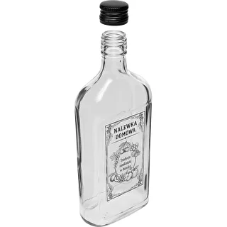 Butelka Piersiówka 500 ml z zakrętką, nadruk „Nalewka domowa”, 1 szt. – zdjęcie 3