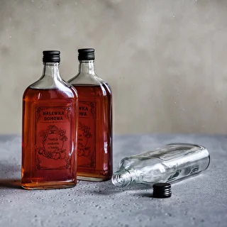Butelka Piersiówka 500 ml z zakrętką, nadruk „Nalewka domowa”, 1 szt. – zdjęcie 5
