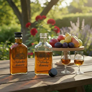 Butelka Piersiówka 200 ml z zakrętką, nadruk „Nalewka domowa”, 1 szt. – zdjęcie 5