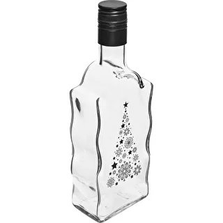 Butelka Klasztorna 500 ml z zakrętką, nadruk „Choinka", 1 szt. – zdjęcie 1