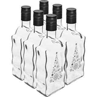 Butelka Klasztorna 500 ml z zakrętką, nadruk „Choinka", 1 szt. – zdjęcie 4