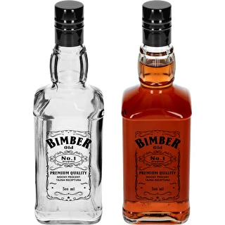 Butelka Daniels 500 ml z zakrętką, nadruk „Bimber OLD", 1 szt. – zdjęcie 3