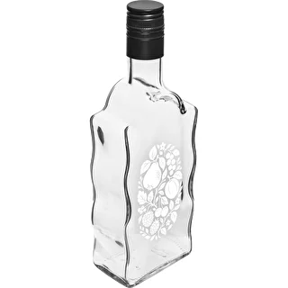 Butelka Klasztorna 500 ml z zakrętką i nadrukiem „Owoce” wzór1