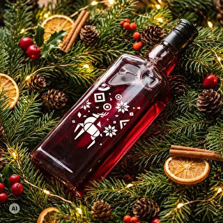Butelka Tynktura, 500 ml z zak. - Świąteczny Renifer – zdjęcie 6