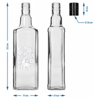 Butelka Tynktura, 500 ml z zak. - Świąteczny Renifer – zdjęcie 5