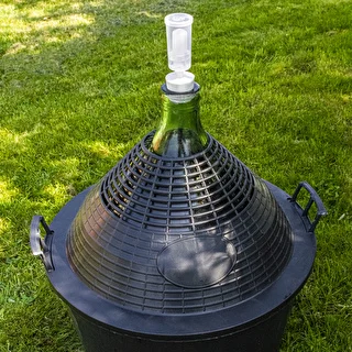 Balon do wina 34 L w koszu plastikowym – zdjęcie 7