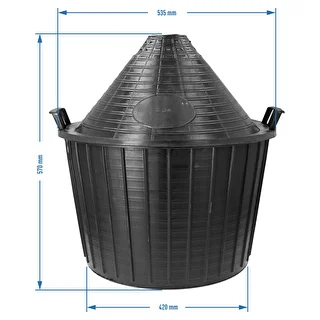 Balon do wina 54 L w koszu plastikowym – zdjęcie 6