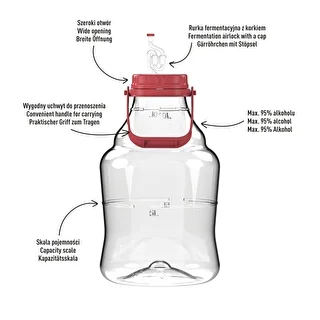 Balon do wina lekki, nietłukący, z uchwytem, 10 L – zdjęcie 4