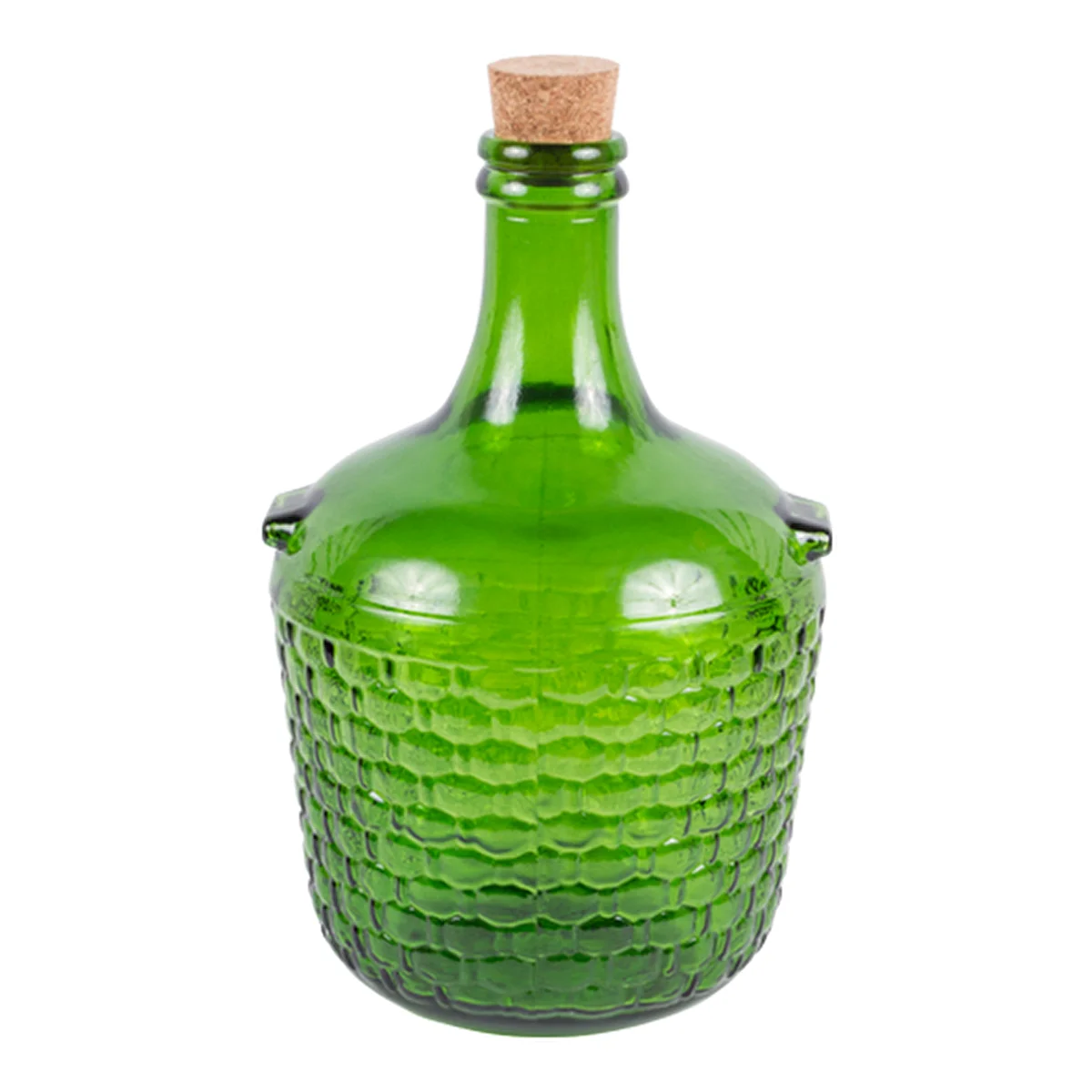 Ozdobny galon szklany, 4 L - zielony