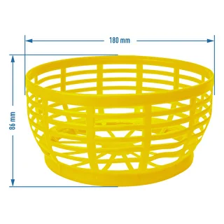 Koszyk plastikowy do Dam 5L, żółty – zdjęcie 4