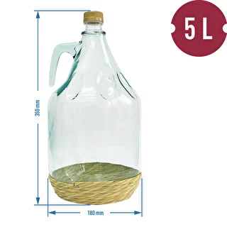 Gąsior Dama 5L w oplocie, z zakrętką – zdjęcie 3