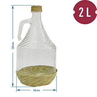 Gąsior Dama 2L w oplocie, z zakrętką – zdjęcie 2