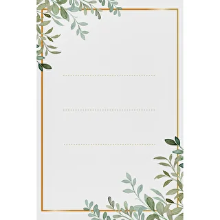 Etykiety samoprzylepne 60 x 90 mm na butelki, słoiki, prezenty wzór florystyczny - 20 szt.