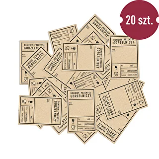 Etykiety samoprzylepne 60x90 mm na butelki, wódkę, PRL, 20 szt. – zdjęcie 3