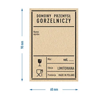 Etykiety samoprzylepne 60x90 mm na butelki, wódkę, 3 wzory 20 szt. – zdjęcie 7