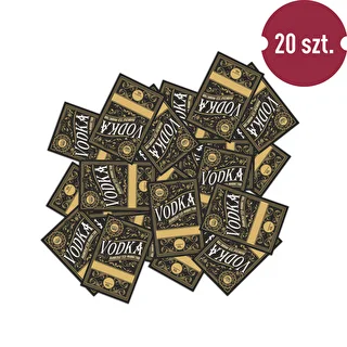 Etykiety samoprzylepne 60x90 mm na butelki, wódkę, czarne, 20szt. – zdjęcie 3