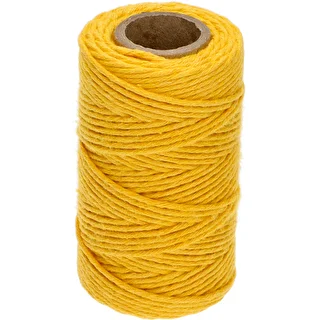 Sznurek bawełniany żółty 2 mm/55 m/100 g