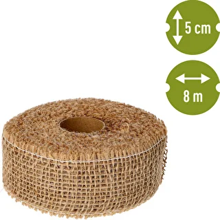 Taśma jutowa 5 cm /  8 m – zdjęcie 4