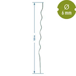 Tyczka stalowa spiralna 1,50m x 6mm – zdjęcie 2