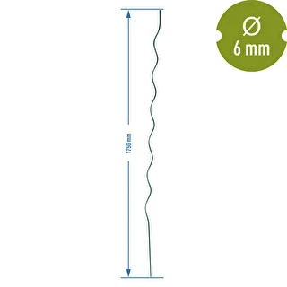 Tyczka stalowa spiralna 1,75m x 6mm – zdjęcie 2