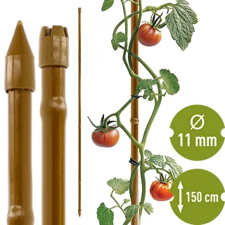 Tyczka stalowa powlekana o kształcie bambusa, 150 cm x 11mm – zdjęcie 1