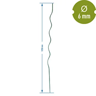 Tyczka stalowa spiralna 1,25m x 6mm – zdjęcie 2