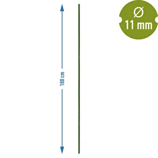 Tyczki ogrodowe Bioogród – stalowe powlekane, 1,8 m, fi 11 mm, 10 szt. – zdjęcie 3