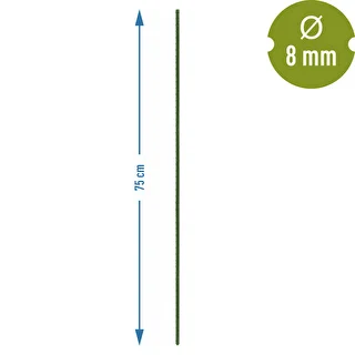 Tyczki ogrodowe Bioogród – stalowe powlekane, 0,75 m, fi 8 mm, 10 szt. – zdjęcie 3