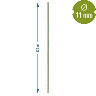 Tyczki ogrodowe Bioogród – stalowe powlekane, 1,2 m, fi 11 mm, 10 szt. – zdjęcie 3