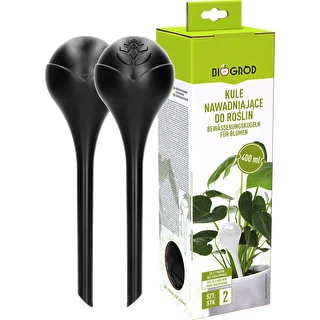 Kule nawadniające do roślin, czarne matowe,  400 ml, 2 szt. – zdjęcie 3