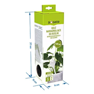 Kule nawadniające do roślin, czarne matowe,  400 ml, 2 szt. – zdjęcie 4