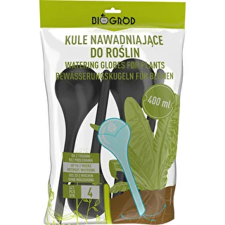 Kule nawadniające do roślin, czarne matowe,  400 ml, 4 szt. – zdjęcie 3