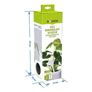Kule nawadniające do roślin, czarne przezroczyste, 400 ml, 2 szt. – zdjęcie 6